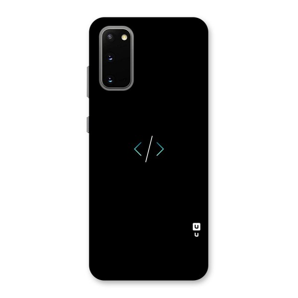 Minimal Dark Coding Back Case for Galaxy S20