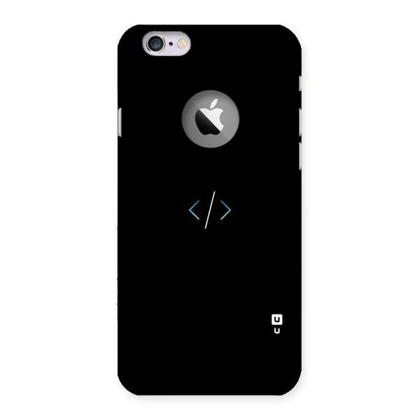 Minimal Dark Coding Back Case for iPhone 6 Logo Cut