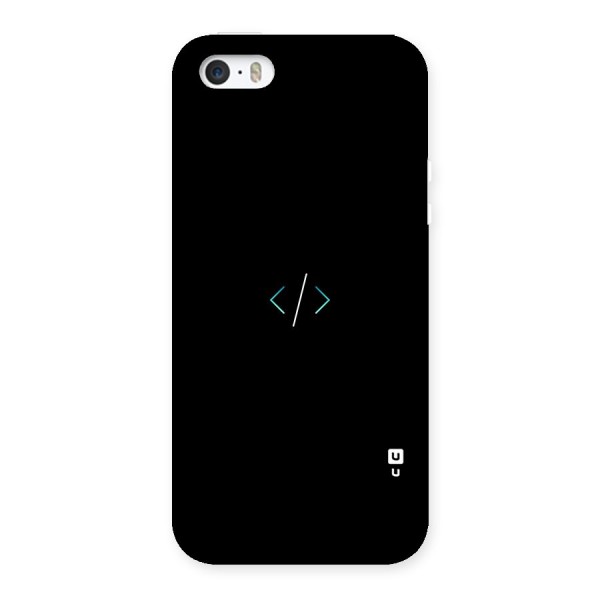 Minimal Dark Coding Back Case for iPhone SE