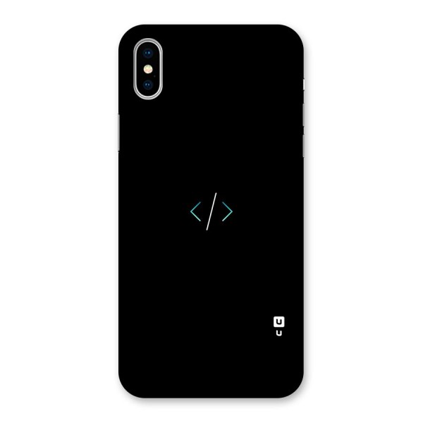 Minimal Dark Coding Back Case for iPhone X