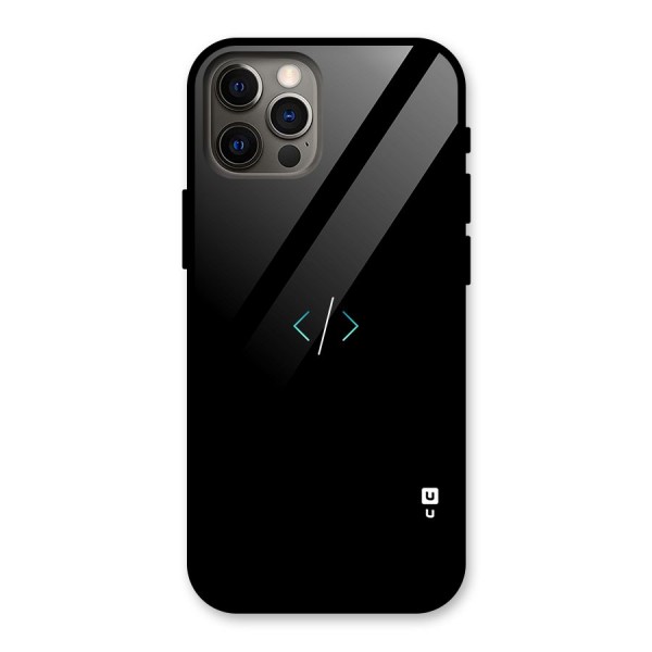 Minimal Dark Coding Glass Back Case for iPhone 12 Pro