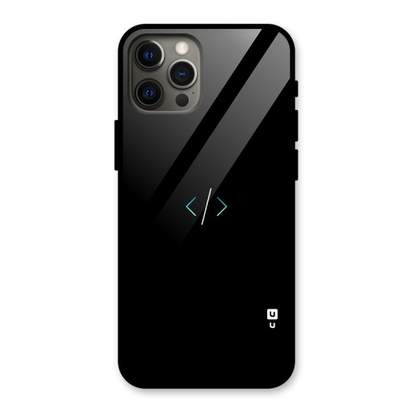 Minimal Dark Coding Glass Back Case for iPhone 12 Pro Max