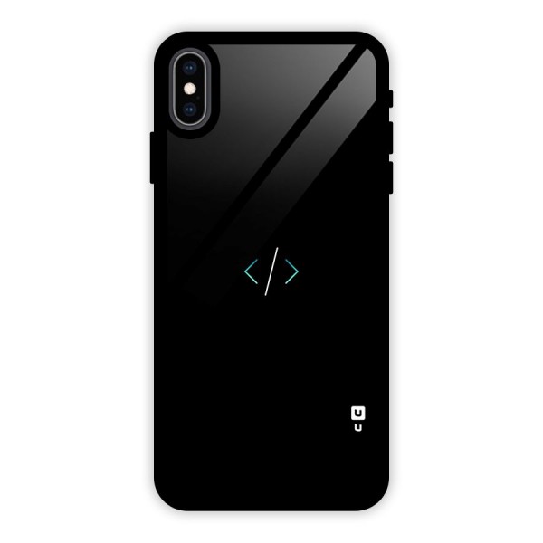 Minimal Dark Coding Glass Back Case for iPhone XS Max