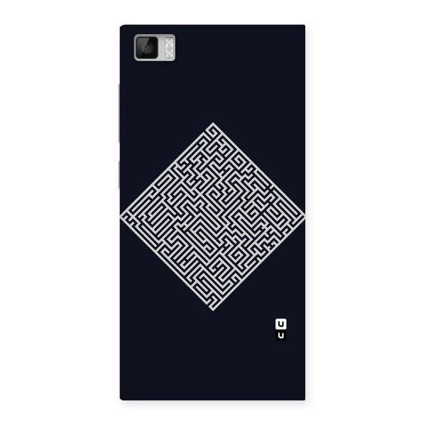Minimal Maze Pattern Back Case for Xiaomi Mi3