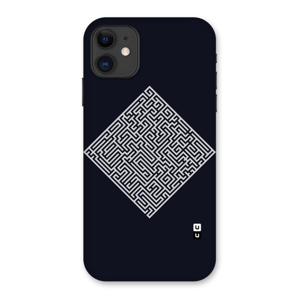 Minimal Maze Pattern Back Case for iPhone 11