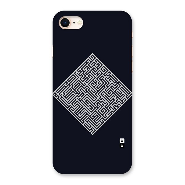Minimal Maze Pattern Back Case for iPhone 8
