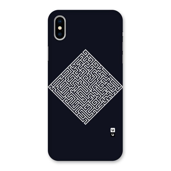 Minimal Maze Pattern Back Case for iPhone X