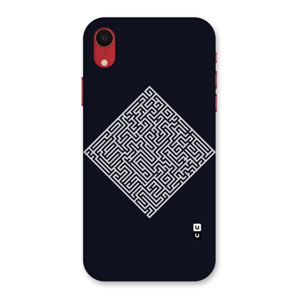 Minimal Maze Pattern Back Case for iPhone XR