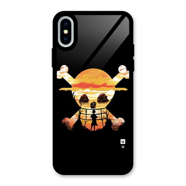 Minimal One Piece Glass Back Case for iPhone XS