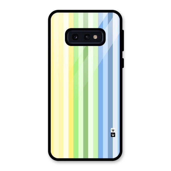 Minimal Pastel Shades Stripes Glass Back Case for Galaxy S10e