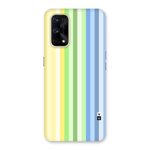 Minimal Pastel Shades Stripes Glass Back Case for Realme X7 Pro