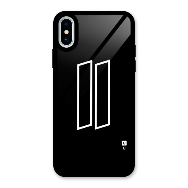 Minimal Slant Rectangles Glass Back Case for iPhone XS
