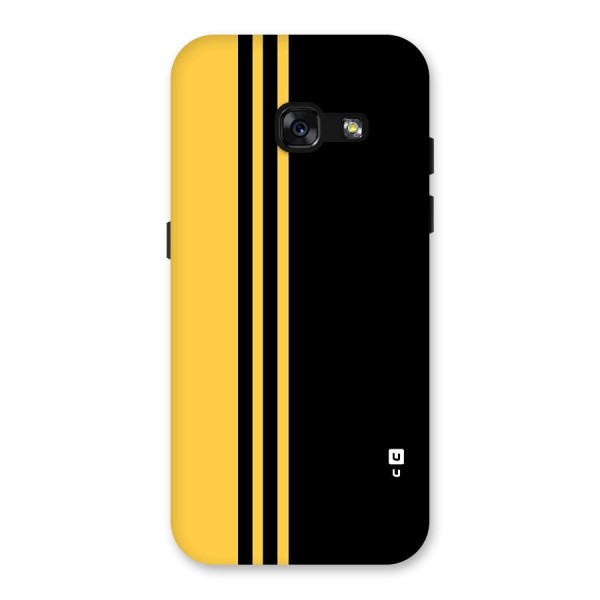 Minimal Yellow and Black Design Back Case for Galaxy A3 (2017)