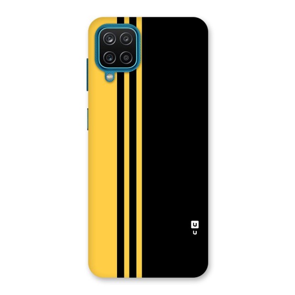 Minimal Yellow and Black Design Back Case for Galaxy F12