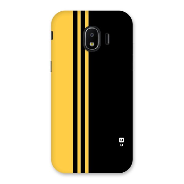 Minimal Yellow and Black Design Back Case for Galaxy J2 Pro 2018