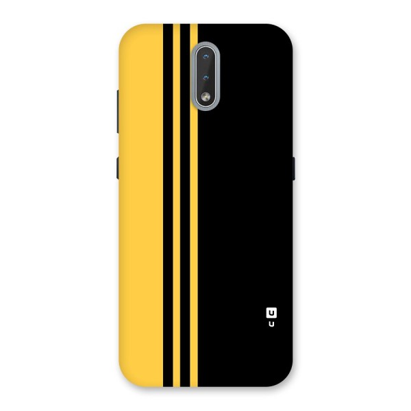 Minimal Yellow and Black Design Back Case for Nokia 2.3