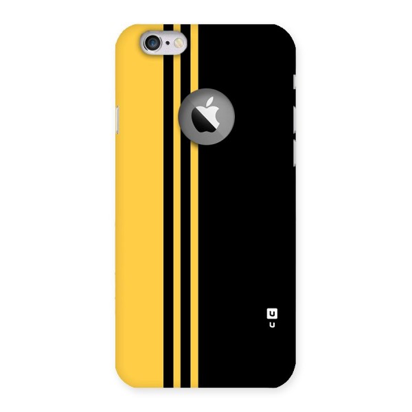 Minimal Yellow and Black Design Back Case for iPhone 6 Logo Cut