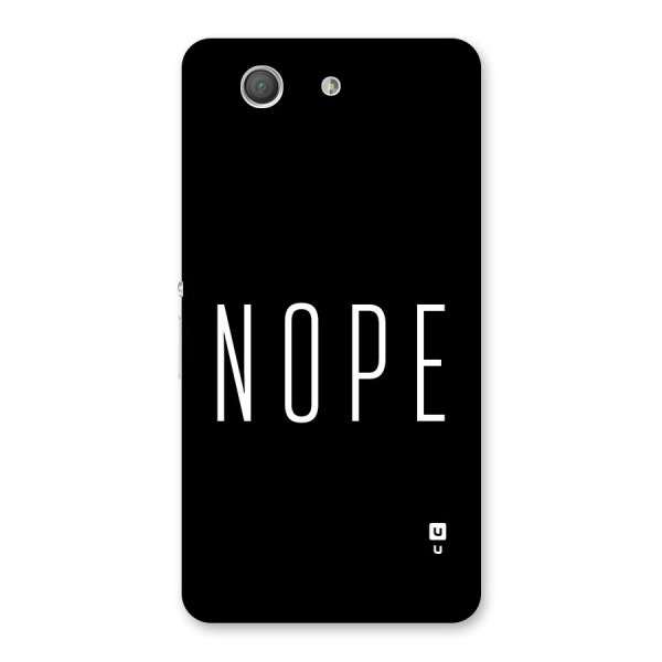 Minimalistic Nope Back Case for Xperia Z3 Compact