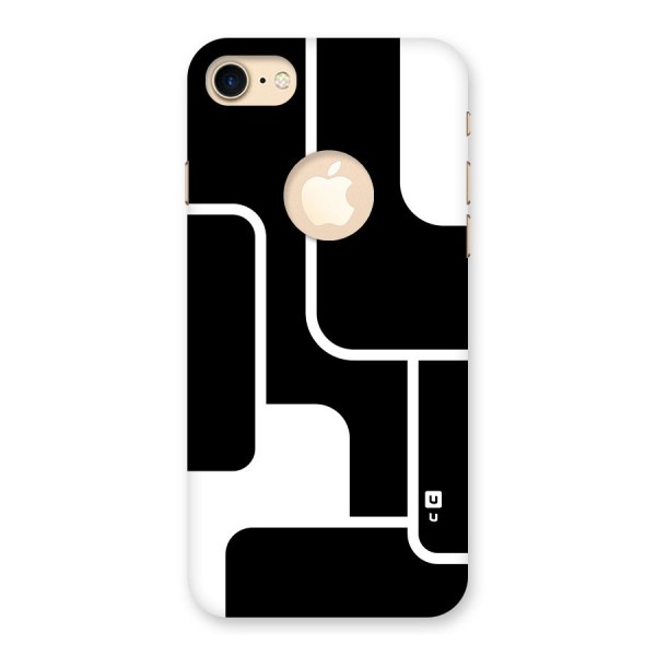 Minimalistic Shapes Back Case for iPhone 7 Logo Cut