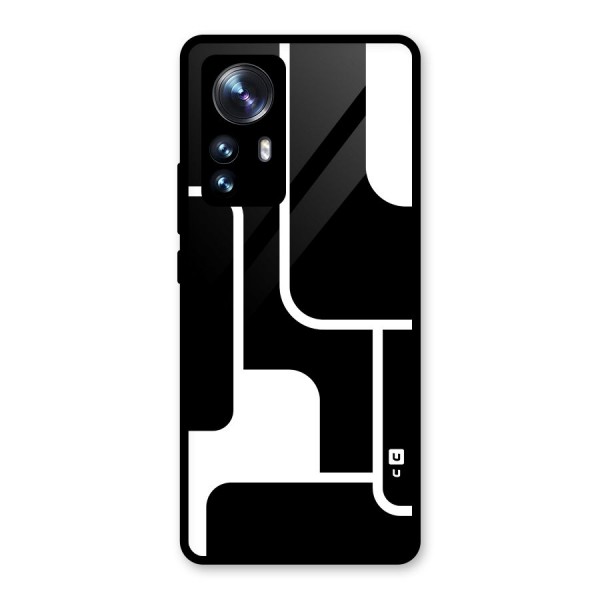 Minimalistic Shapes Glass Back Case for Xiaomi 12 Pro