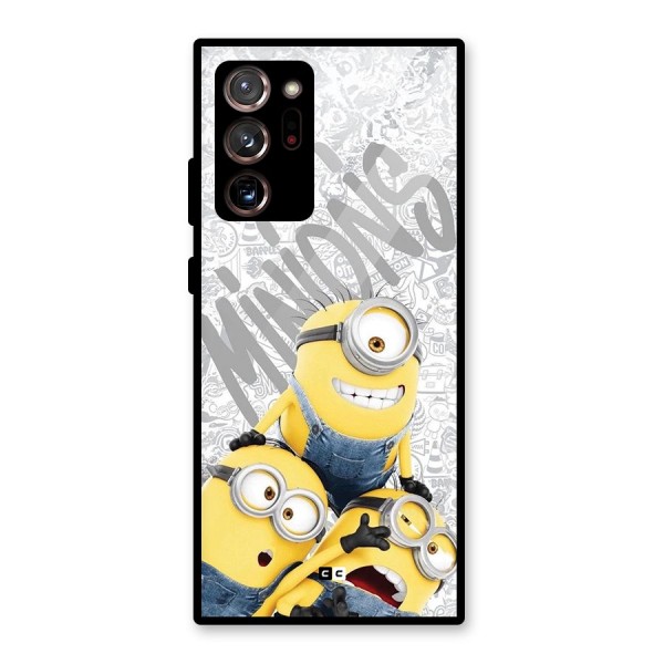 Minions Typo Glass Back Case for Galaxy Note 20 Ultra 5G