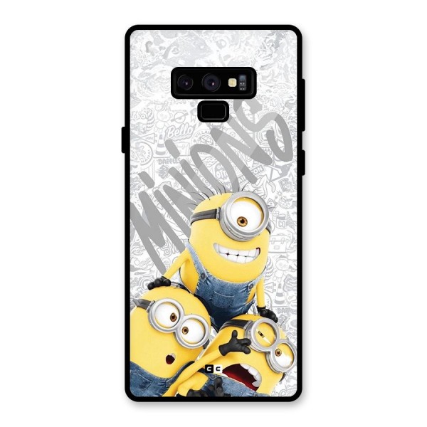 Minions Typo Glass Back Case for Galaxy Note 9