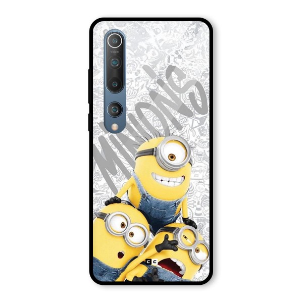 Minions Typo Glass Back Case for Mi 10