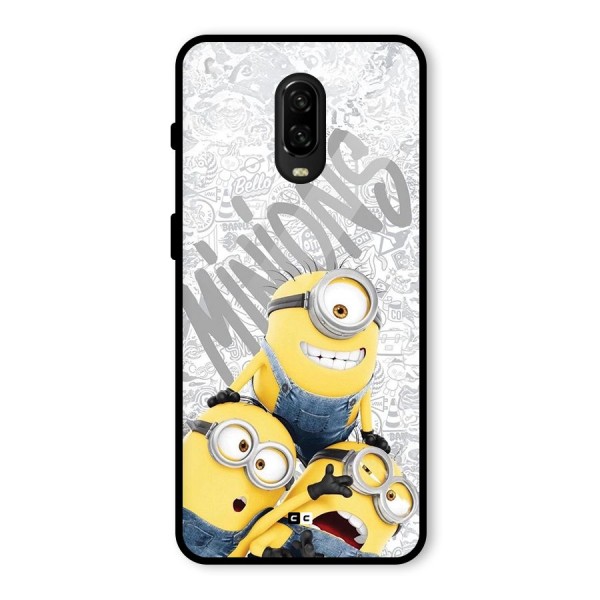 Minions Typo Glass Back Case for OnePlus 6T