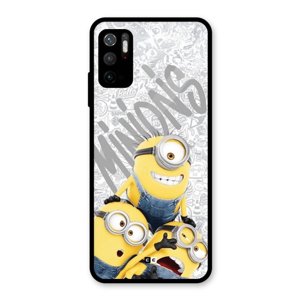 Minions Typo Glass Back Case for Poco M3 Pro 5G
