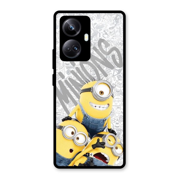 Minions Typo Glass Back Case for Realme 10 Pro Plus