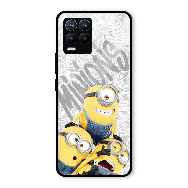 Minions Typo Glass Back Case for Realme 8 Pro