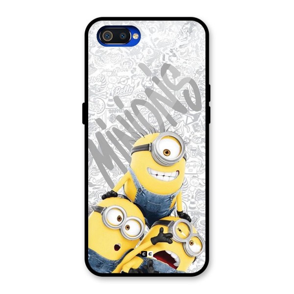 Minions Typo Glass Back Case for Realme C2
