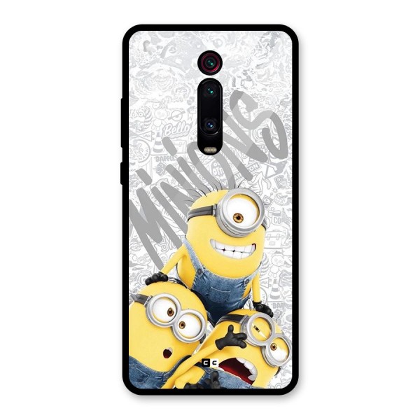 Minions Typo Glass Back Case for Redmi K20 Pro