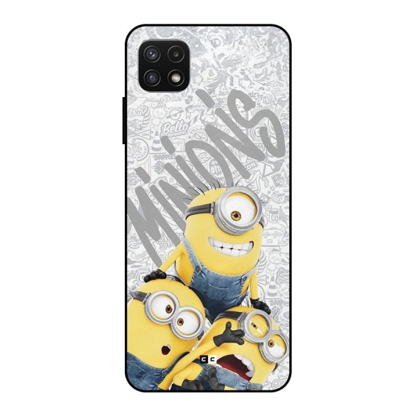 Minions Typo Metal Back Case for Galaxy A22 5G
