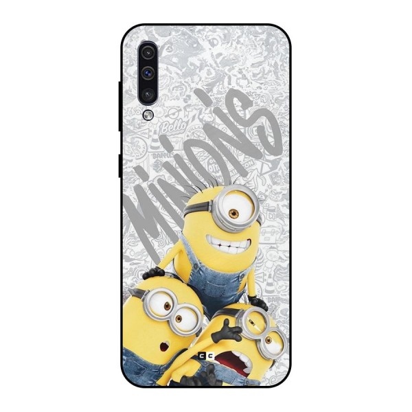 Minions Typo Metal Back Case for Galaxy A30s