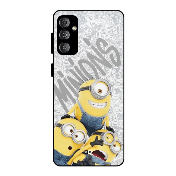 Minions Typo Metal Back Case for Galaxy F23
