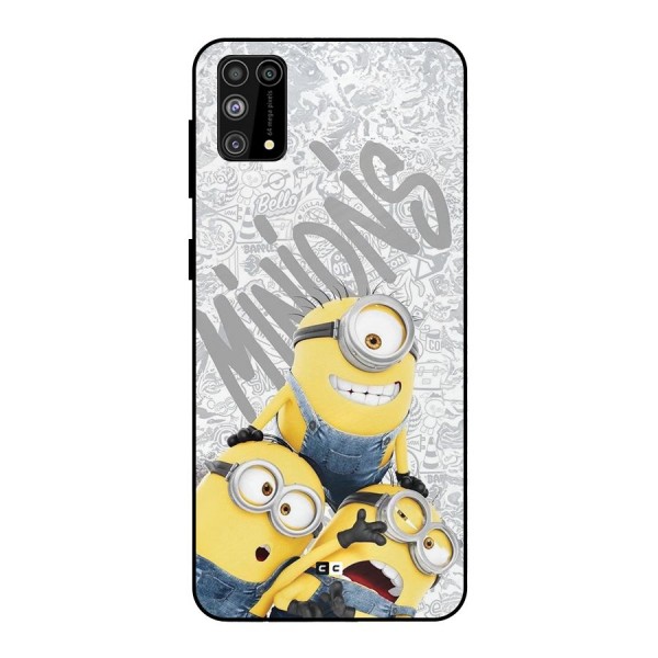 Minions Typo Metal Back Case for Galaxy F41