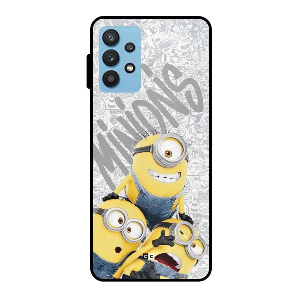 Minions Typo Metal Back Case for Galaxy M32 5G