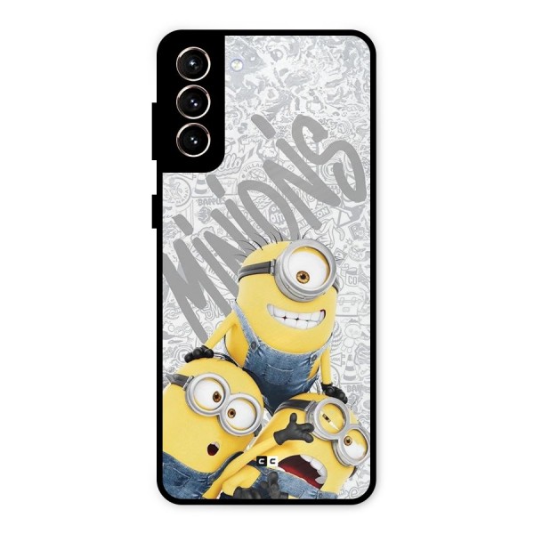 Minions Typo Metal Back Case for Galaxy S21 Plus