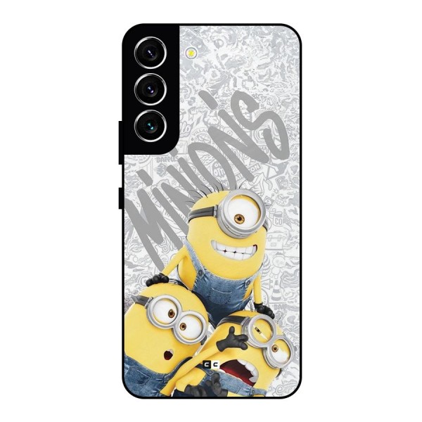 Minions Typo Metal Back Case for Galaxy S22 5G
