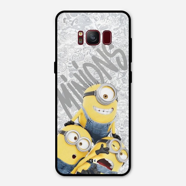 Minions Typo Metal Back Case for Galaxy S8