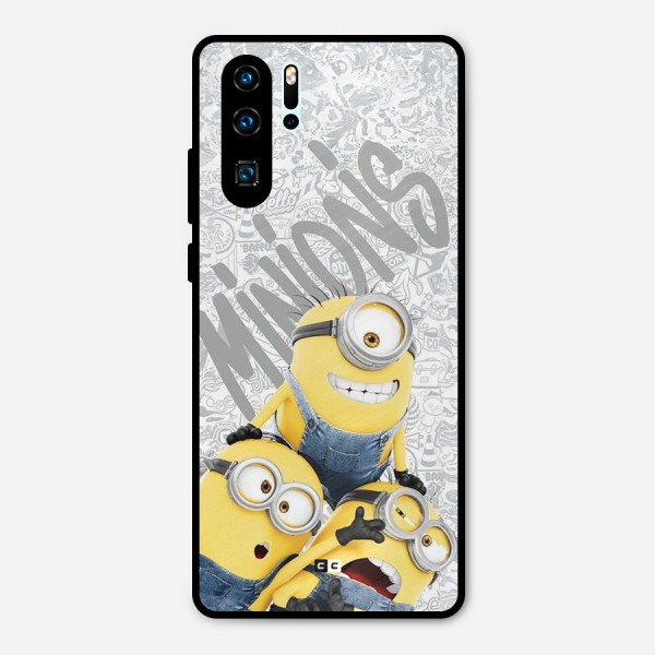 Minions Typo Metal Back Case for Huawei P30 Pro