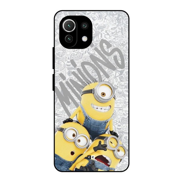 Minions Typo Metal Back Case for Mi 11 Lite