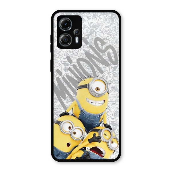 Minions Typo Metal Back Case for Moto G13