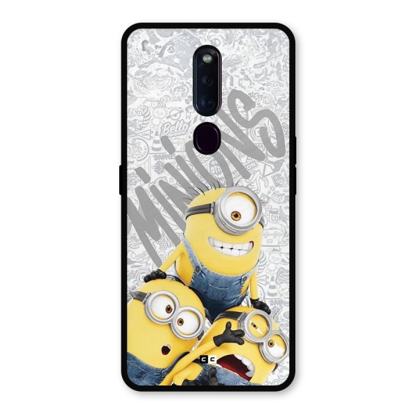 Minions Typo Metal Back Case for Oppo F11 Pro