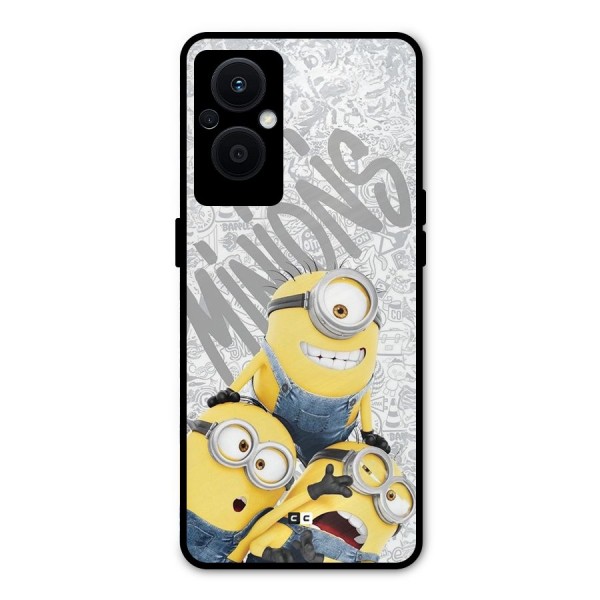 Minions Typo Metal Back Case for Oppo F21 Pro 5G