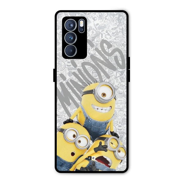 Minions Typo Metal Back Case for Oppo Reno6 Pro 5G