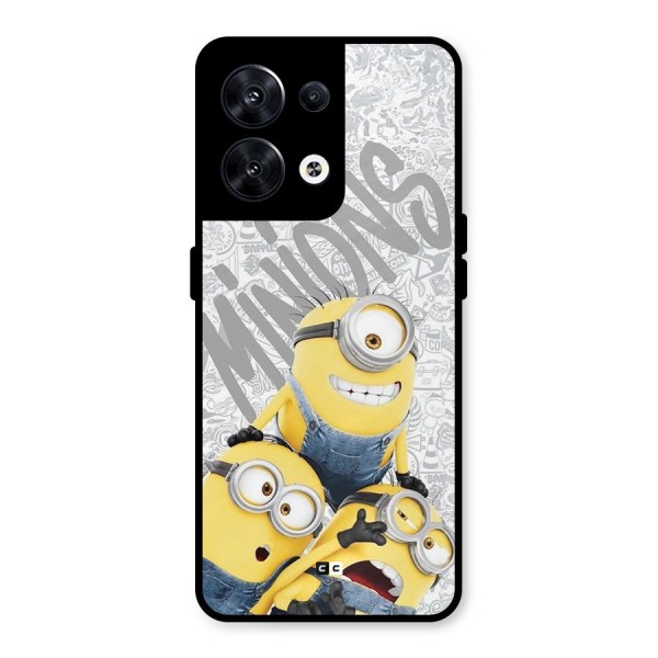 Minions Typo Metal Back Case for Oppo Reno8 5G