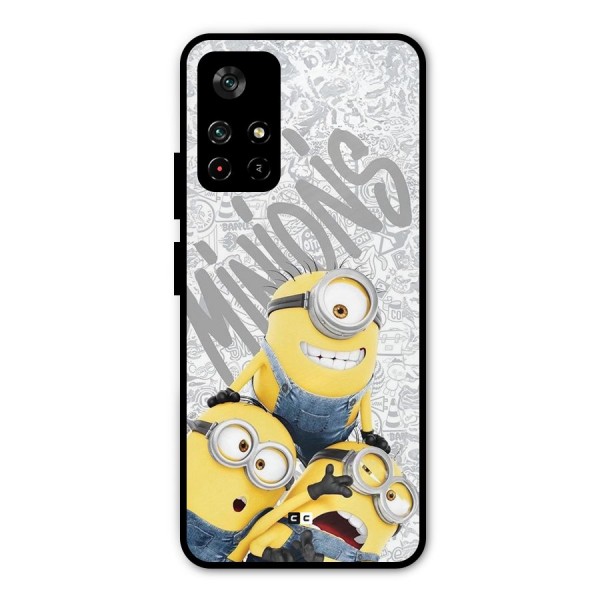 Minions Typo Metal Back Case for Poco M4 Pro 5G