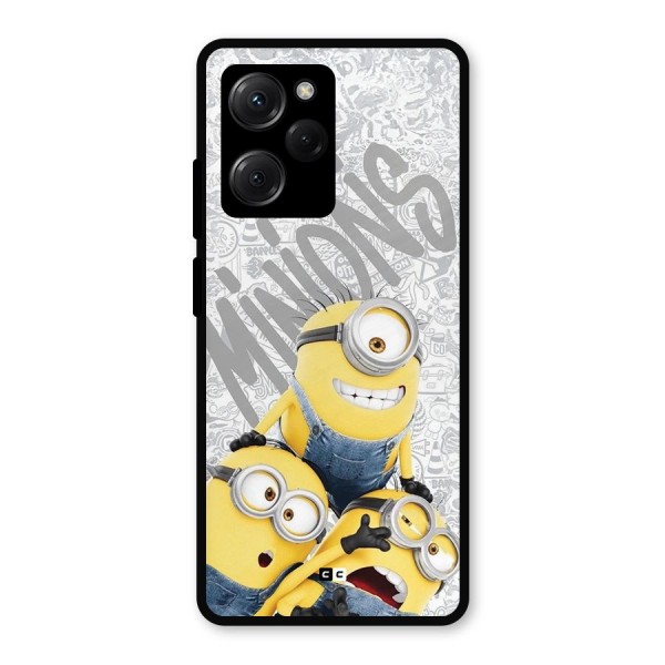 Minions Typo Metal Back Case for Poco X5 Pro